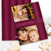 Cartes Pour Fêtes Annuelles Rubans élégants Noël violet magenta Photo