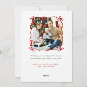 Cartes Pour Fêtes Annuelles Rubans et vaches rouges mignons 1 Photo (Dos)