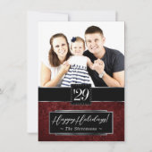 Cartes Pour Fêtes Annuelles Ruby Crimson Rouge | Photo d'aquarelle classique d (Devant)