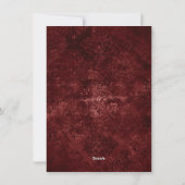 Cartes Pour Fêtes Annuelles Ruby Crimson Rouge | Photo d'aquarelle classique d (Dos)