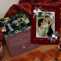 Ruby Red Greenery Vintage Merry Marié Portrait