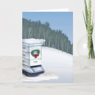 Cartes Pour Fêtes Annuelles ruche de xmas dans la neige
