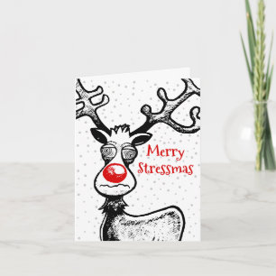 Cartes Pour Fêtes Annuelles Rudolf le renne vous souhaite un Joyeux Noël