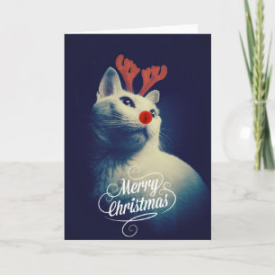 Cartes Pour Fêtes Annuelles Rudolph Christmas Kitty Card