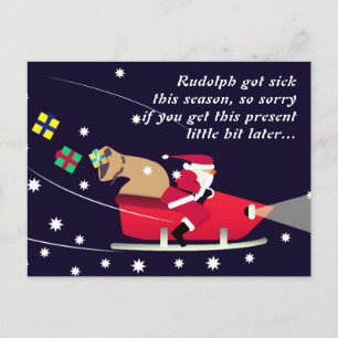 Cartes Pour Fêtes Annuelles Rudolph est tombé malade cette saison