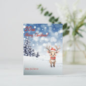 Cartes Pour Fêtes Annuelles Rudolph neige de Noël (Debout devant)