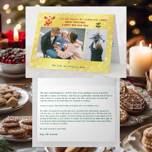 Cartes Pour Fêtes Annuelles Rudolph Pawsitive Funny Minimaliste 2 Photos Golde