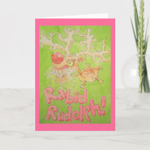 Cartes Pour Fêtes Annuelles Rudolph rabique