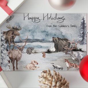Cartes Pour Fêtes Annuelles Rudolph Reindeer Vacances de Noël animal