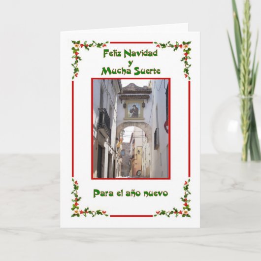 Cartes Pour Fêtes Annuelles Rue Feliz Navidad (Devant)