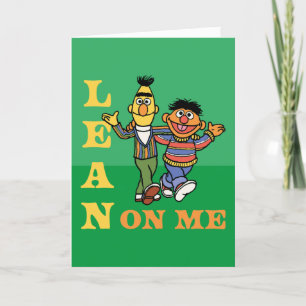 Cartes Pour Fêtes Annuelles Rue Sésame   Bert & Ernie Lean sur moi