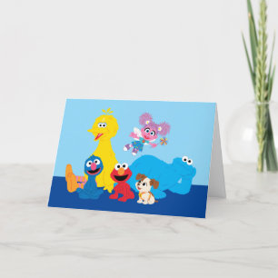 Cartes Pour Fêtes Annuelles Rue Sésame   Coloré Sesame Street Pals