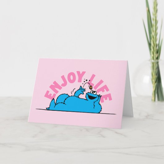 Cartes Pour Fêtes Annuelles Rue Sésame | Cookies Monster Enjoy Life (Devant)
