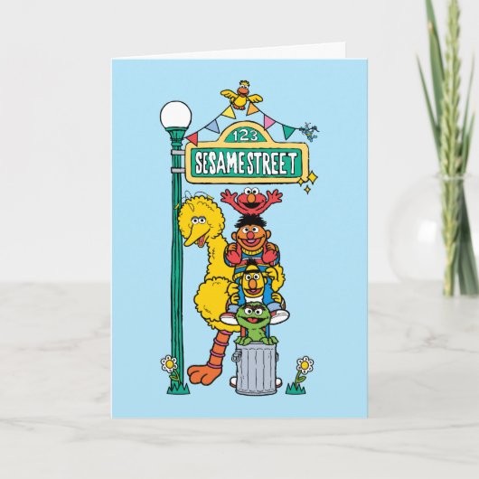 Cartes Pour Fêtes Annuelles Rue Sésame | Joyeux anniversaire (Devant)