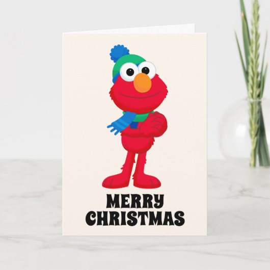 Cartes Pour Fêtes Annuelles Rue Sésame | Winter Elmo (Devant)