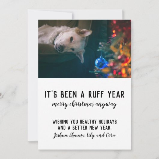 Cartes Pour Fêtes Annuelles Ruff Année 2020 Christmas Pet (Devant)