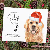 Cartes Pour Fêtes Annuelles Ruff année en examen Funky Golden Retriever Chien