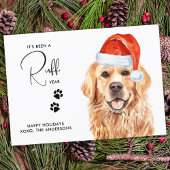 Cartes Pour Fêtes Annuelles Ruff année en examen Funky Golden Retriever Chien