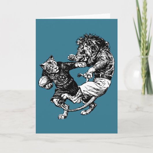Cartes Pour Fêtes Annuelles rugby drôle vintage (Devant)