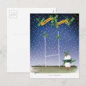Cartes Pour Fêtes Annuelles rugby xmas (Devant / Derrière)