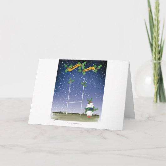 Cartes Pour Fêtes Annuelles rugby xmas (Devant)