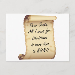 Cartes Pour Fêtes Annuelles RunnerChick Cher Père Noël