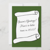 Cartes Pour Fêtes Annuelles Rupture avec 2021 Drôles de vœux de saison  (Dos)