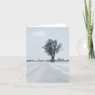 Cartes Pour Fêtes Annuelles Rural winter road