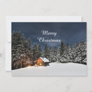 Cartes Pour Fêtes Annuelles Russe Cabine neige hiver Appartement de Noël