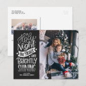 Cartes Pour Fêtes Annuelles Russe Chalkboard O Holy Night Lyrics Christmas (Devant / Derrière)