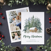 Cartes Pour Fêtes Annuelles Russe Forêt d'hiver Cabine de Noël Photo