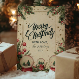 Cartes Pour Fêtes Annuelles Russe hiver Globe de neige vacances