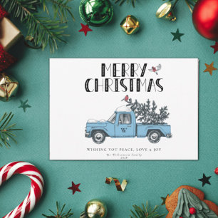 Cartes Pour Fêtes Annuelles Russe Joyeux Noël Vintage Nom du camion Vacances
