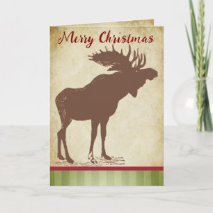 Cartes Pour Fêtes Annuelles Russe Moose Joyeux Noël