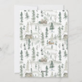 Cartes Pour Fêtes Annuelles Russe Pine d'hiver Forêt Cabine Noël (Dos)