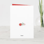 Cartes Pour Fêtes Annuelles Russe Vert Rouge Poinséttia Floral Wreath Simple (Dos)