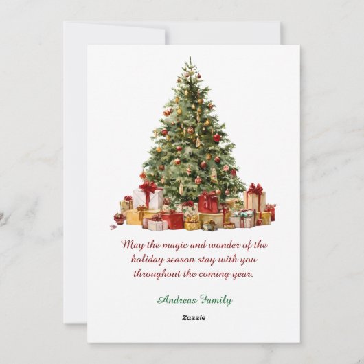 Cartes Pour Fêtes Annuelles Rustic 4 Photo Merry Christmas Holiday Card (Dos)