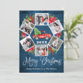 Cartes Pour Fêtes Annuelles Rustic 6 PHOTO Joyeux voeux de Noël (Debout devant)