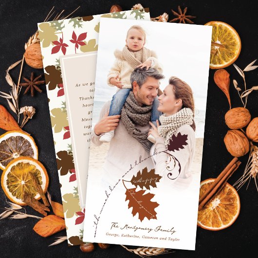 Cartes Pour Fêtes Annuelles Rustic Automne Bon thanksgiving Photo