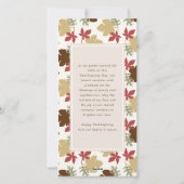 Cartes Pour Fêtes Annuelles Rustic Automne Bon thanksgiving Photo (Dos)