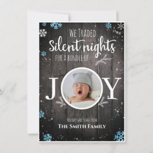 Cartes Pour Fêtes Annuelles Rustic baby boy Christmas