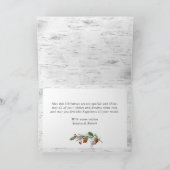 Cartes Pour Fêtes Annuelles Rustic Birch Christmas 5 PHOTOS Salutation (Intérieur)