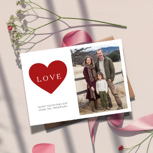 Cartes Pour Fêtes Annuelles Rustic Boho Famille Photo Love Valentine Salutatio