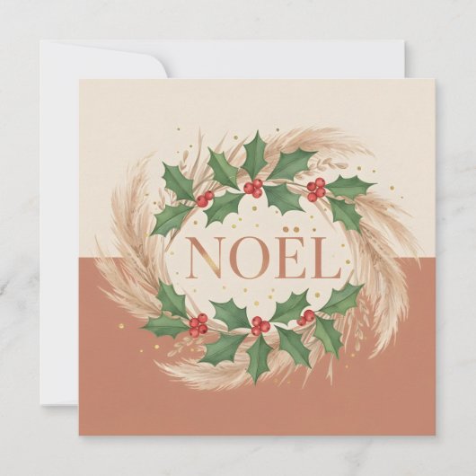 Cartes Pour Fêtes Annuelles Rustic Botanical Noel Christmas (Devant)