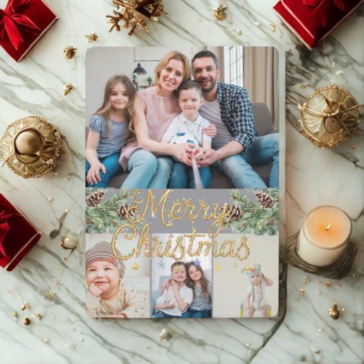 Cartes Pour Fêtes Annuelles Rustic Christmas 4 Photo
