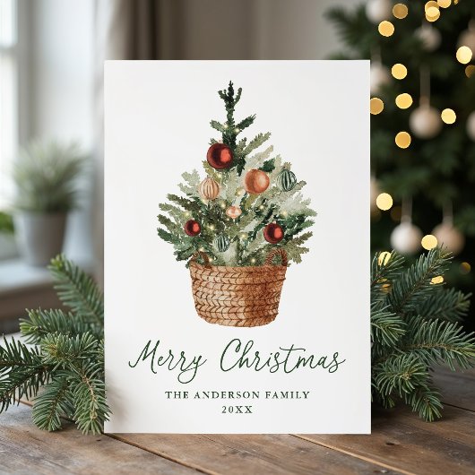 Cartes Pour Fêtes Annuelles Rustic Christmas Tree Ornaments Non-Photo