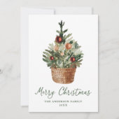 Cartes Pour Fêtes Annuelles Rustic Christmas Tree Ornaments Non-Photo (Devant)