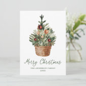 Cartes Pour Fêtes Annuelles Rustic Christmas Tree Ornaments Non-Photo (Debout devant)