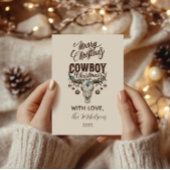 Cartes Pour Fêtes Annuelles Rustic Cowboy Christmas