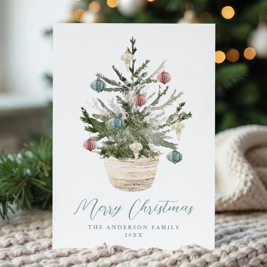 Cartes Pour Fêtes Annuelles Rustic Elegant Christmas Tree Non-Photo